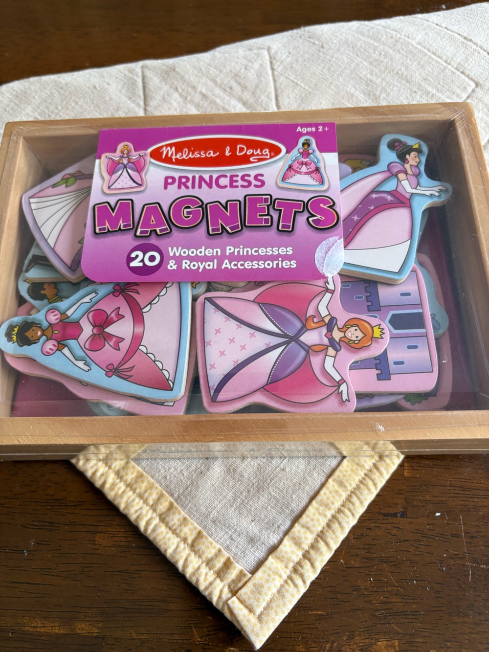 Melissa & Doug Princess Magnets Set - Pink and Purple Wooden Royals